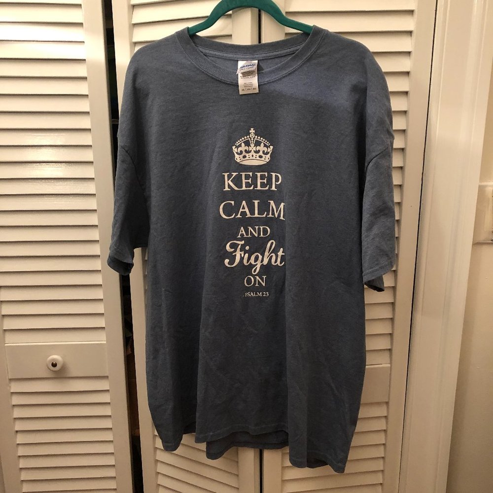 Keep Calm and Fight On Tshirt, Gildan, size 2XL - Picture 1 of 4